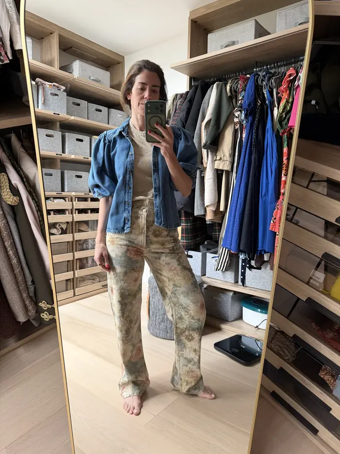 El mismo look puesto, foto de espejo